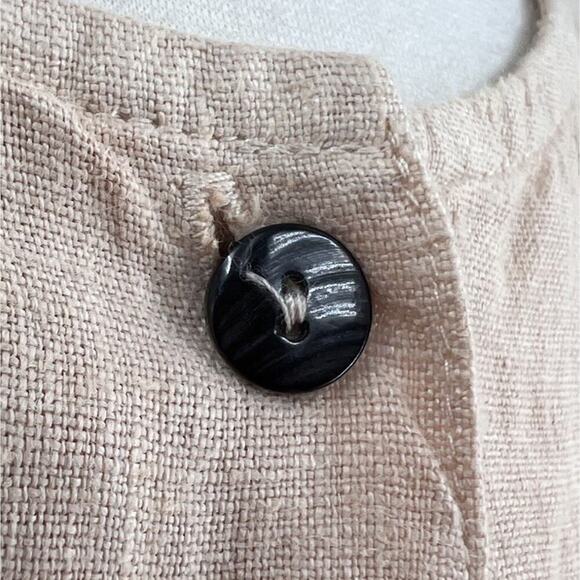 NWT Hot Cotton Tunic Top 100% Linen Button Up Shirt Lagenlook Size Large - Picture 3 of 9